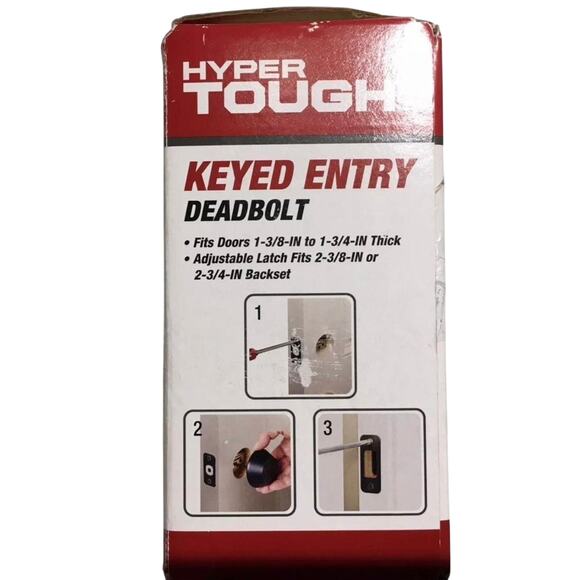 Hyper Tough Keyed Entry Deadbolt Dead Bolt Lock Oil Rubbed Bronze (D) - Picture 5 of 5